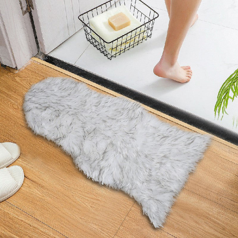 Large Faux Fur Sheepskin Rug Room Sofa Hairy Mat Fluffy Mat Shaggy Floor Carpet grey/white/white+grey