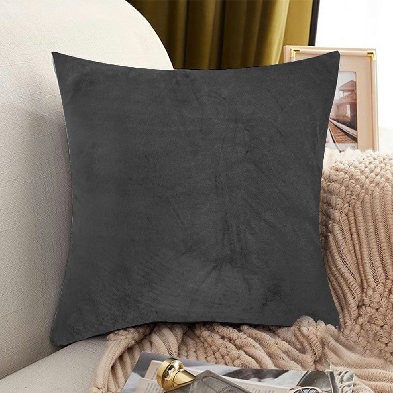 4 Pack Velvet Cushion Cover Square Pillow Decor Bed Sofa Cushion Cover 45x45cm dark grey/light grey/silver