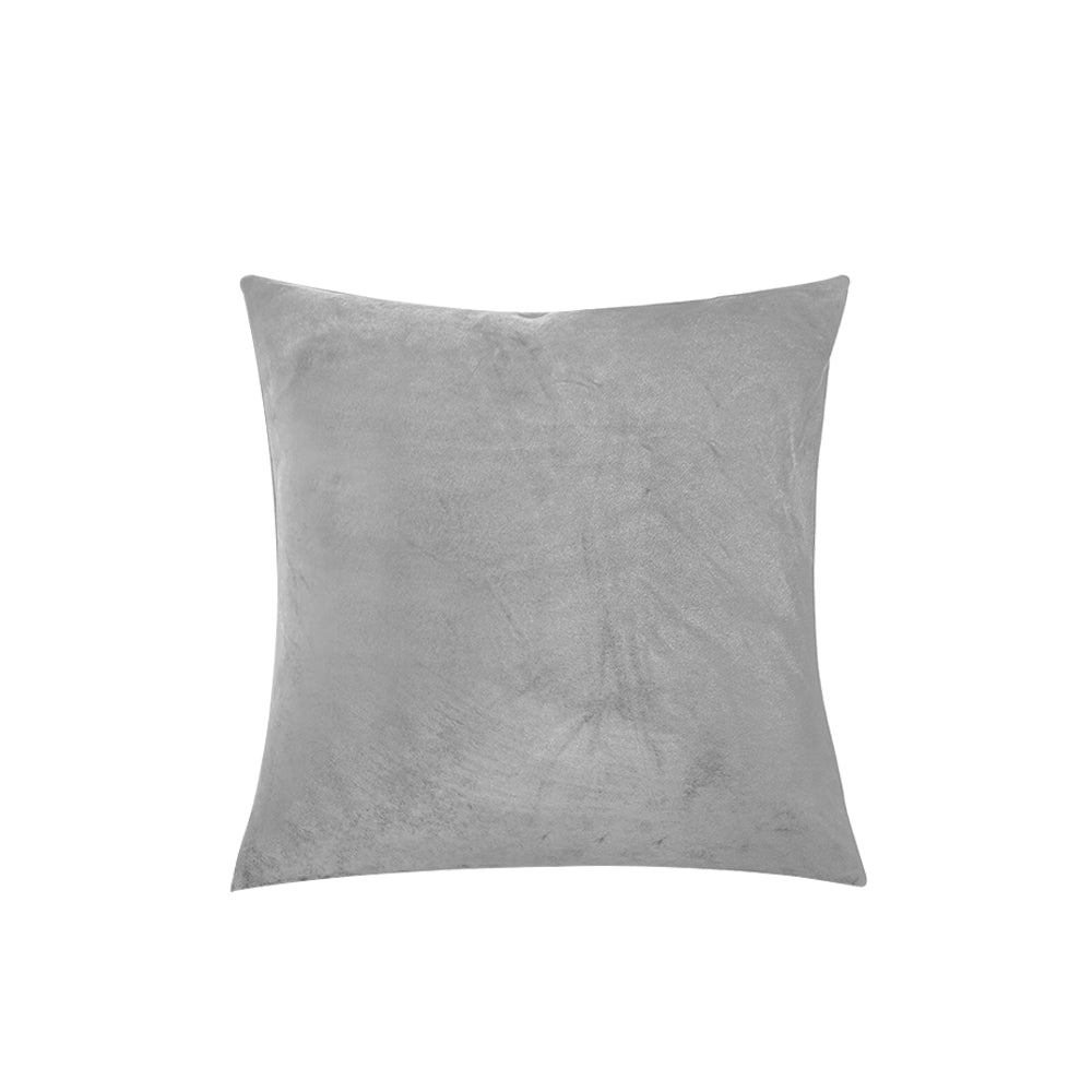 4 Pack Velvet Cushion Cover Square Pillow Decor Bed Sofa Cushion Cover 45x45cm dark grey/light grey/silver