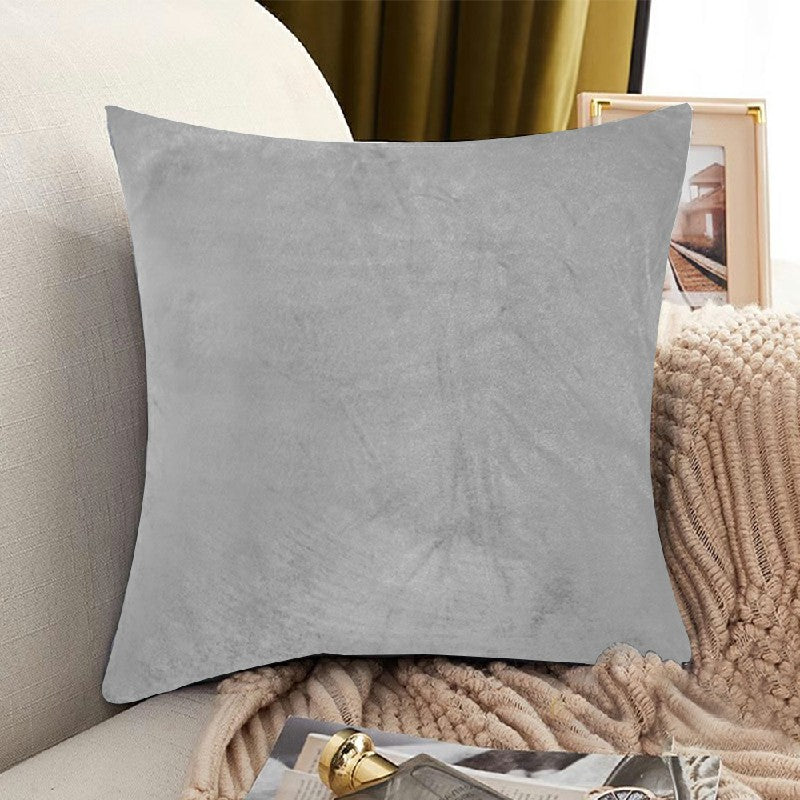 4 Pack Velvet Cushion Cover Square Pillow Decor Bed Sofa Cushion Cover 45x45cm dark grey/light grey/silver