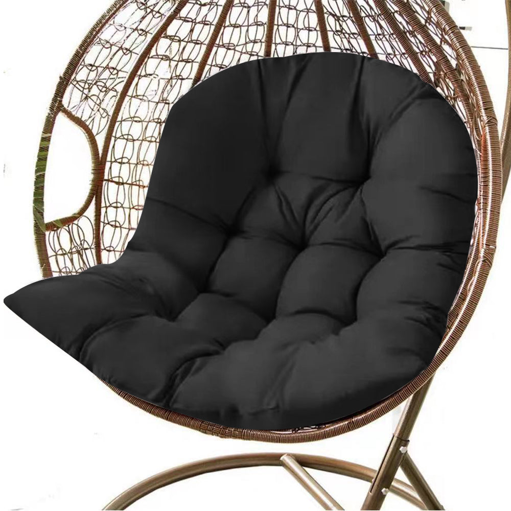 Basket Chair Cushion Pad Hanging Egg Chair Cushion Hammock Seat Pad for Garden Patio Swing Hanging Basket black/dark grey/light grey