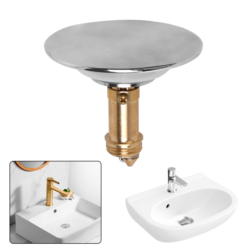 Pop Up Basin Sink Push Button Bathroom Push Drain Stopper Plugs Click Clack Plug Bolt - 66mm