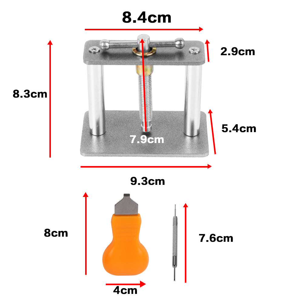 Watch Back Press Tool Kit Watch Case Repair Tool Kit with 21Pcs Fitting Dies