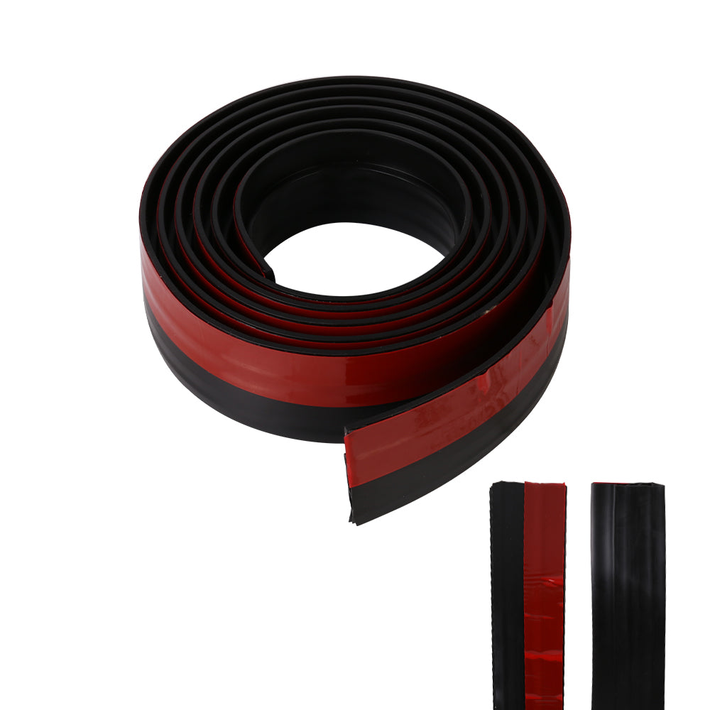 2m Draught Excluder Strong Adhesive Door Draft Stopper Soundproof Door Seal Strip for Bottom of Door - Black/White/Brown