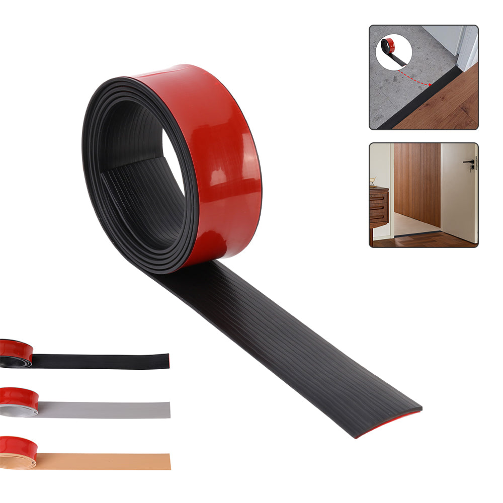 2M PVC Flat Self Adhesive Flooring Strip Trim Door Threshold Floor Transition Strip Trim black/grey/brown/coffee