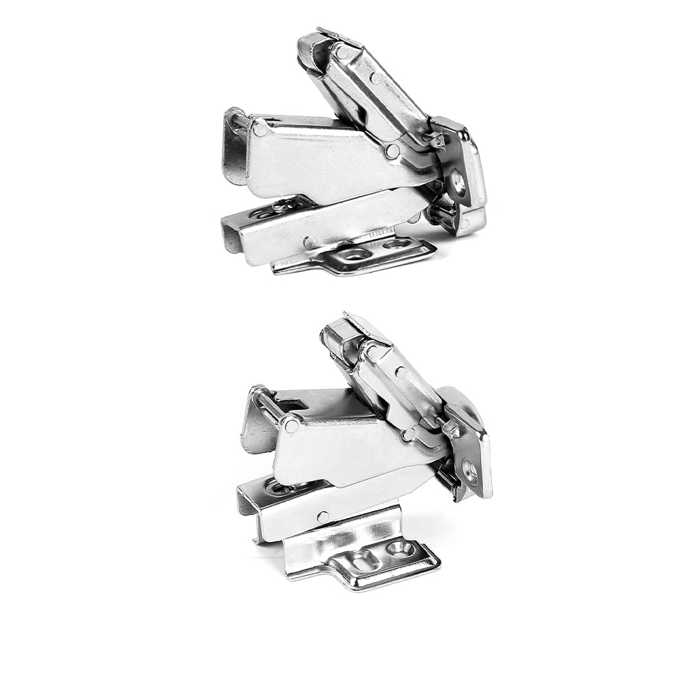 2 Pack 165 Degree Soft Close Frameless Hinges Cabinets Door Hinges Clip-on European Hinge with Screws - Insert