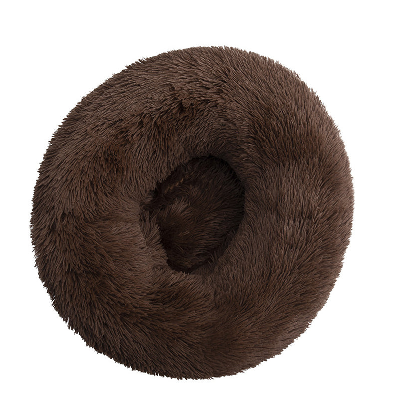 Washable Dog Cat Bed Donut Soft Round Plush Cat Beds For Calming Pet Anti Anxiety UK