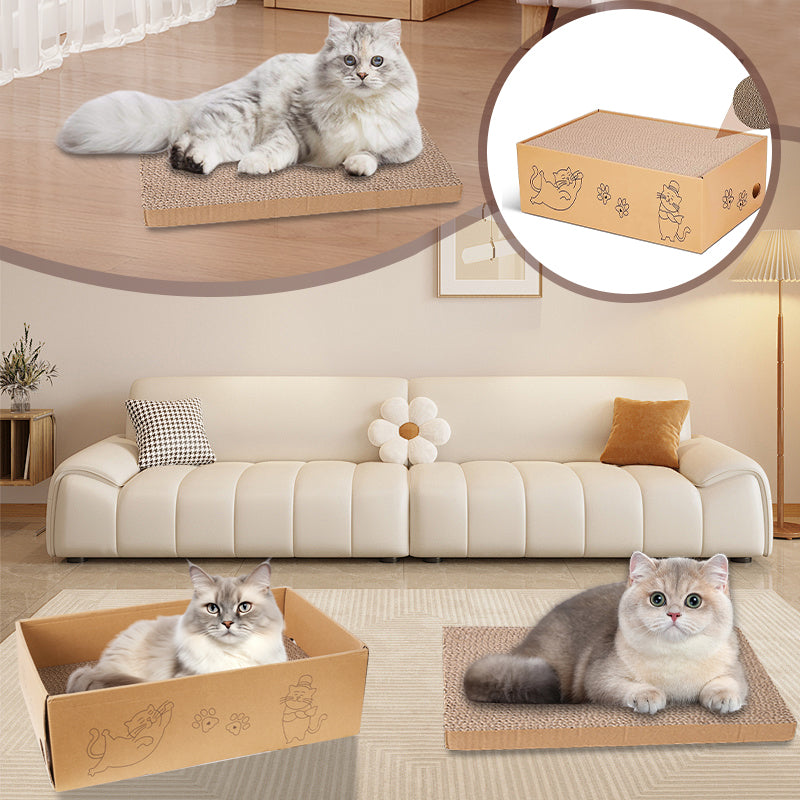 5PCS Cat Scratching Board Reversible Cat Cardboard Refill Pad Corrugated Scratch Bed for Indoor Kitty