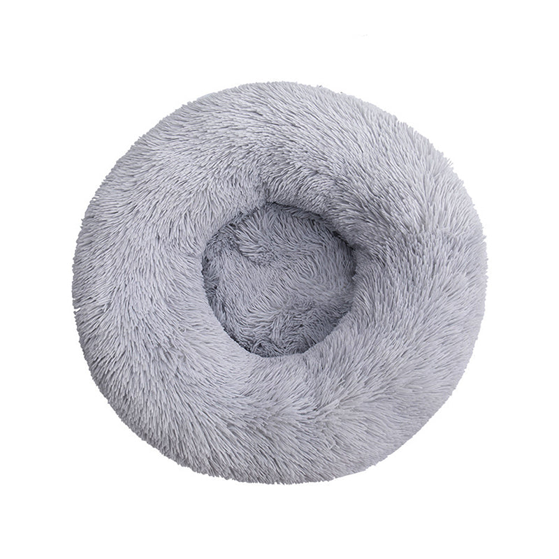 Detachable and Washable Comfy Donut Extra Large Dog Cat Beds Warm Bed Pet Round Plush Puppy Beds Sizes 80cm 100cm Green Light Grey Pink