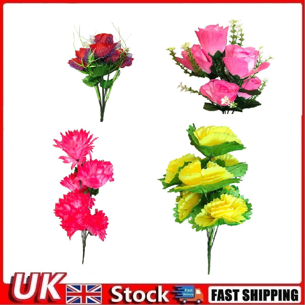 Home Plastic Artificial Flowers Roses for Wedding Home Decoration Decor