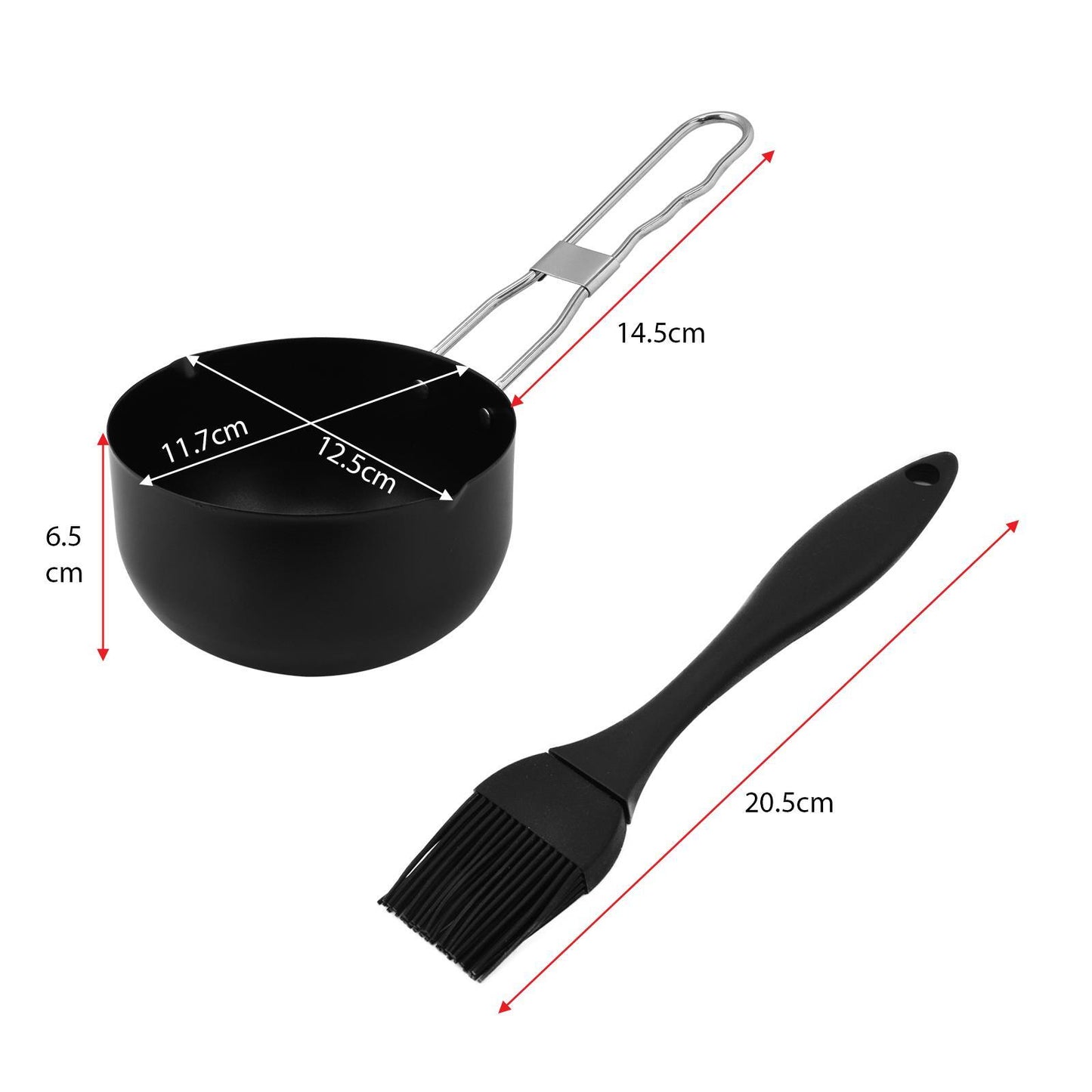 BBQ Saucepan Set with Silicone Brush AS-19395