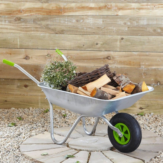 65 Litre Wheelbarrow With Galvanised Pneumatic Tyre