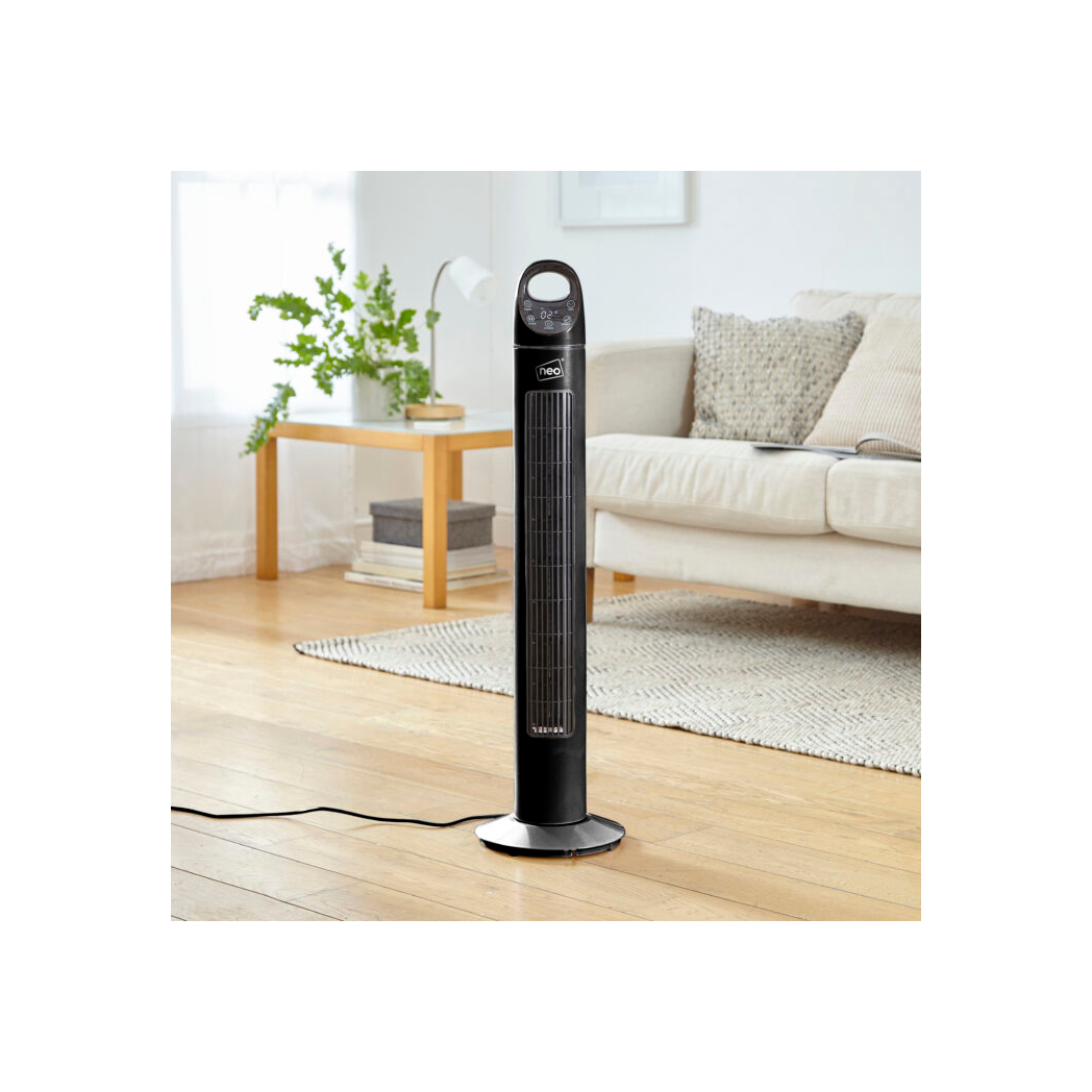 Neo 33" Aroma Free Standing 3 Speed Fan - Black