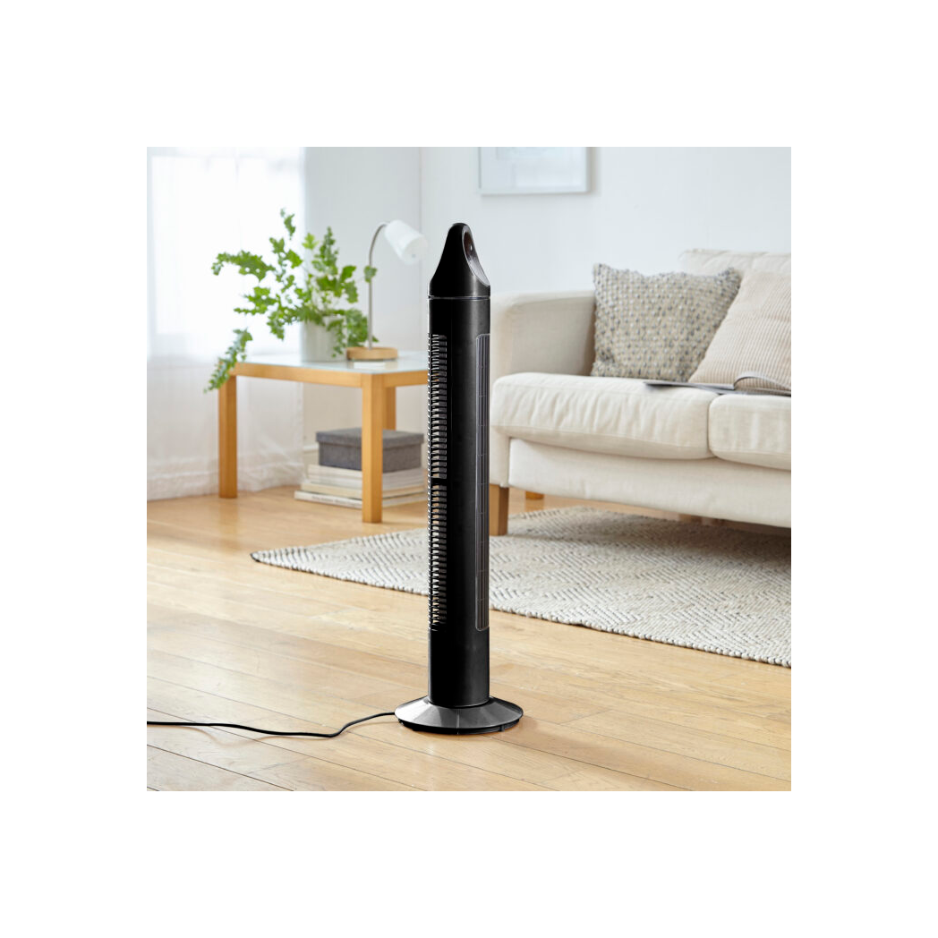 Neo 33" Aroma Free Standing 3 Speed Fan - Black