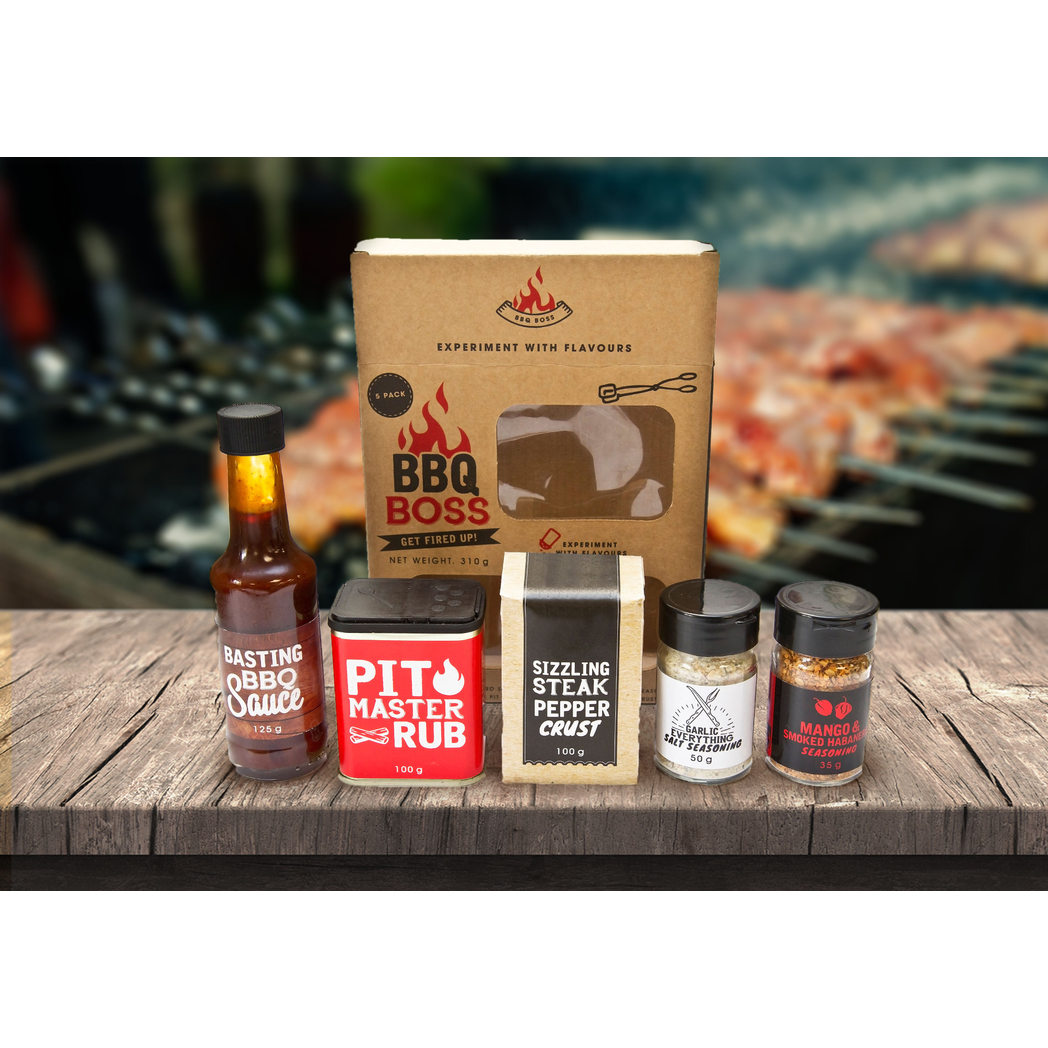 BBQ Boss Seasoning Set | Coffee And Paprika Pit Master Rub | BBQ Sauce and More