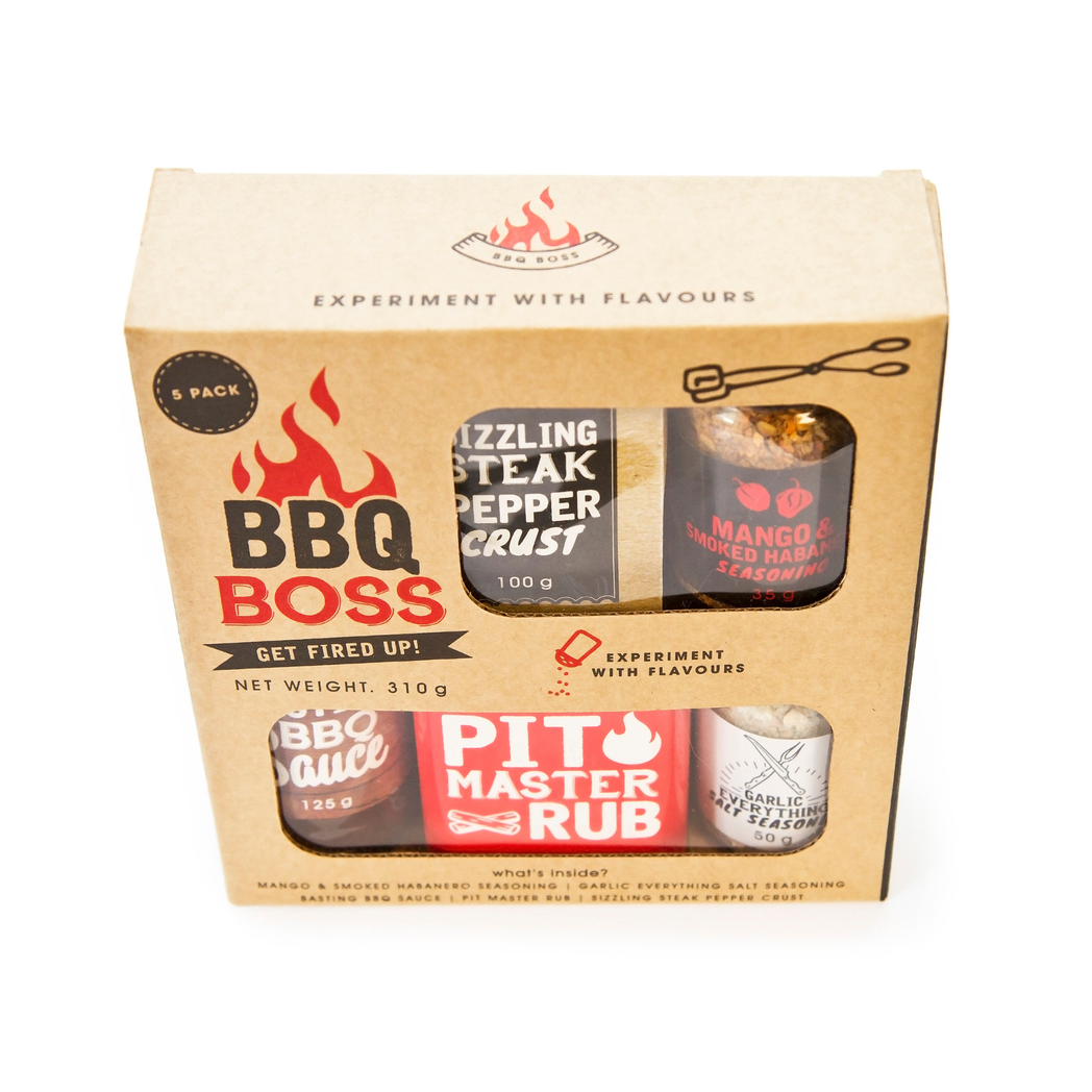 BBQ Boss Seasoning Set | Coffee And Paprika Pit Master Rub | BBQ Sauce and More