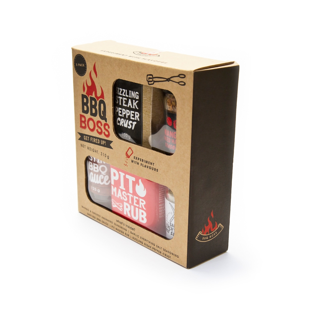 BBQ Boss Seasoning Set | Coffee And Paprika Pit Master Rub | BBQ Sauce and More