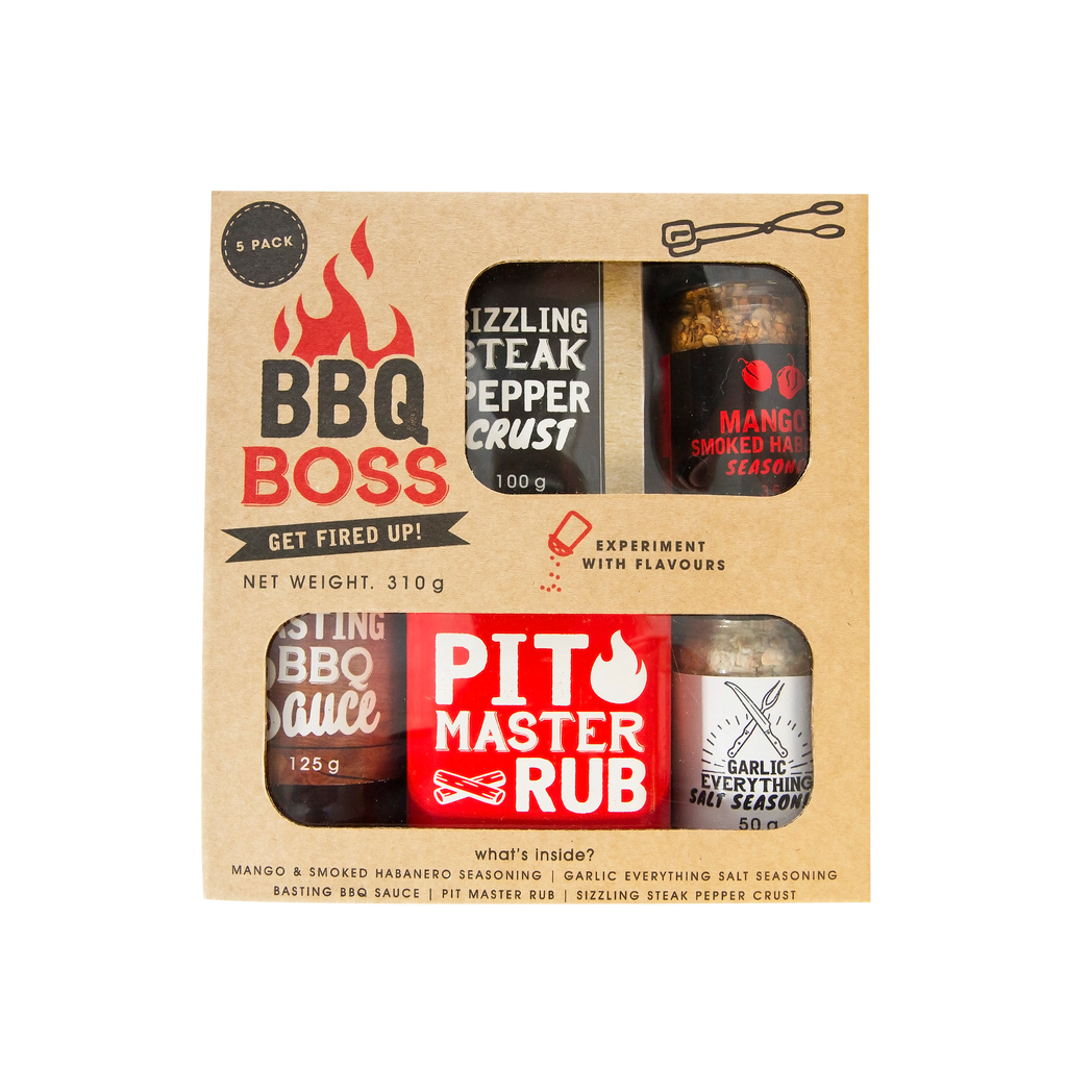 BBQ Boss Seasoning Set | Coffee And Paprika Pit Master Rub | BBQ Sauce and More