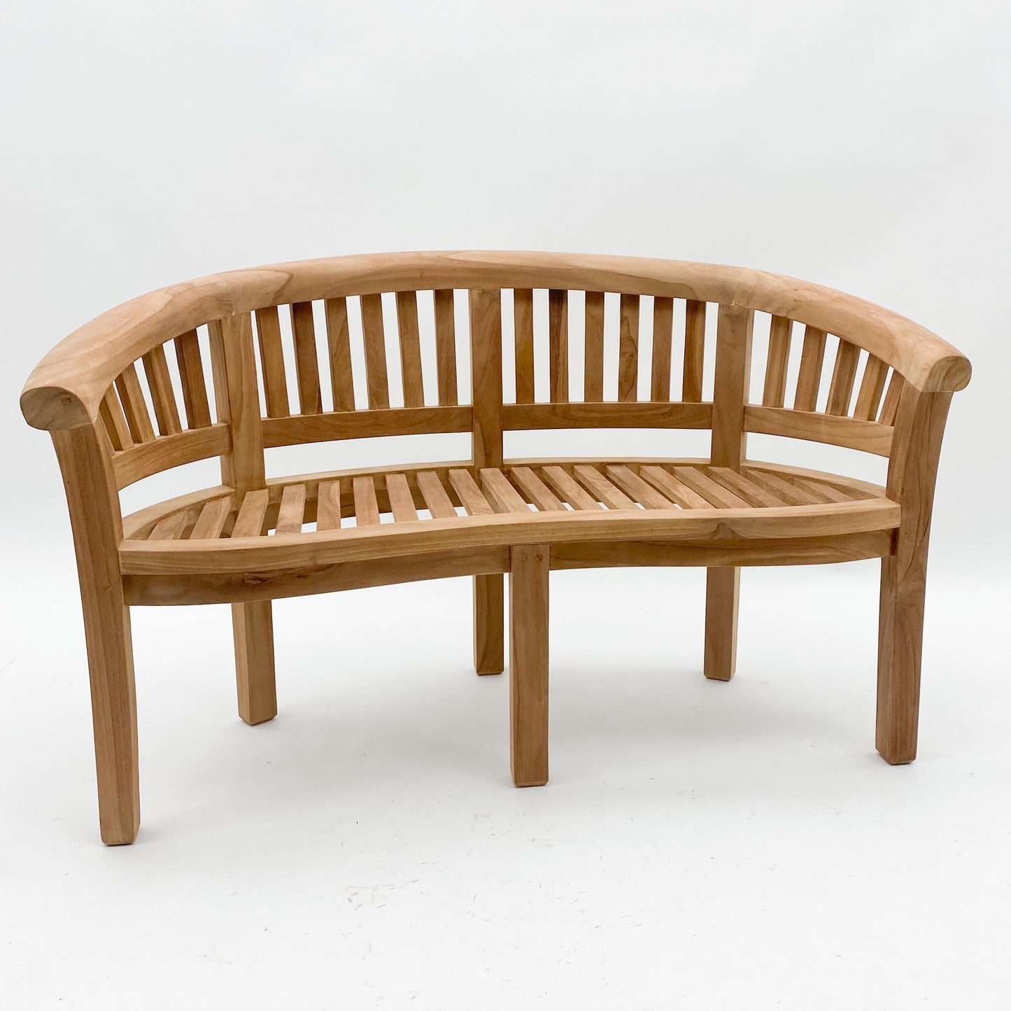 Childrens bowood teak curved bench