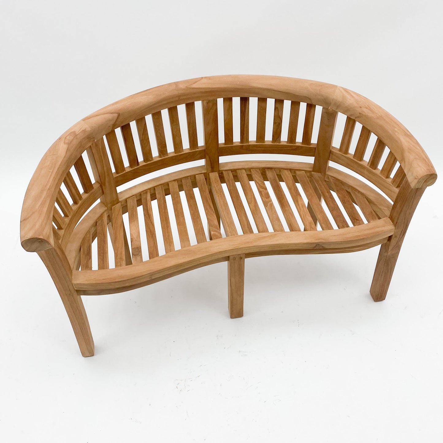 Childrens bowood teak curved bench