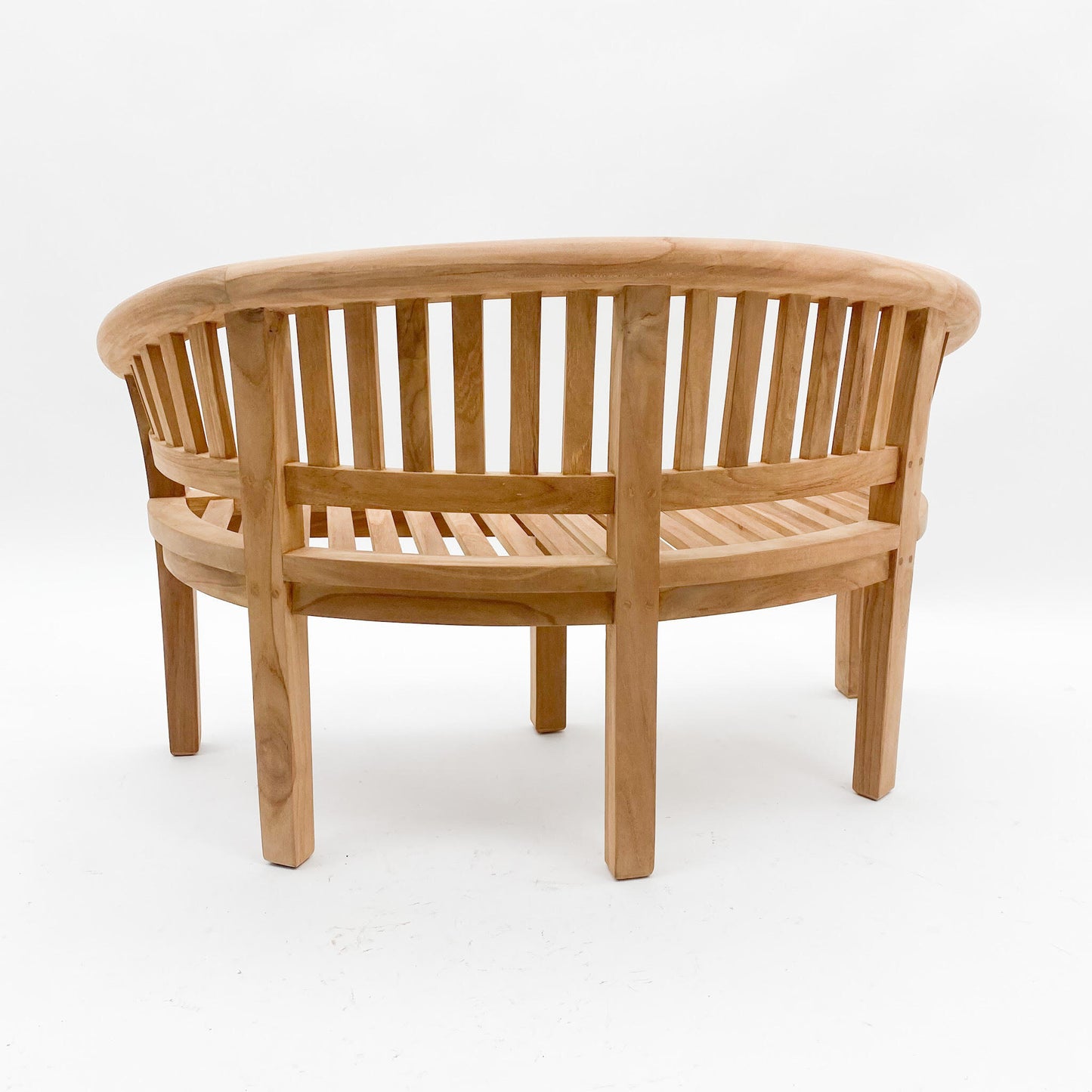 Childrens bowood teak curved bench