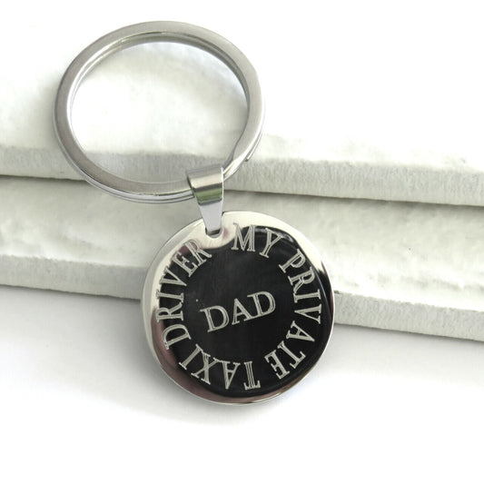 DAD - MY PRIVATE TAXI DRIVER - round keyring