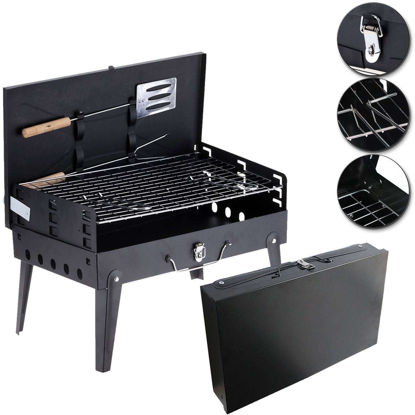 Folding bbq set