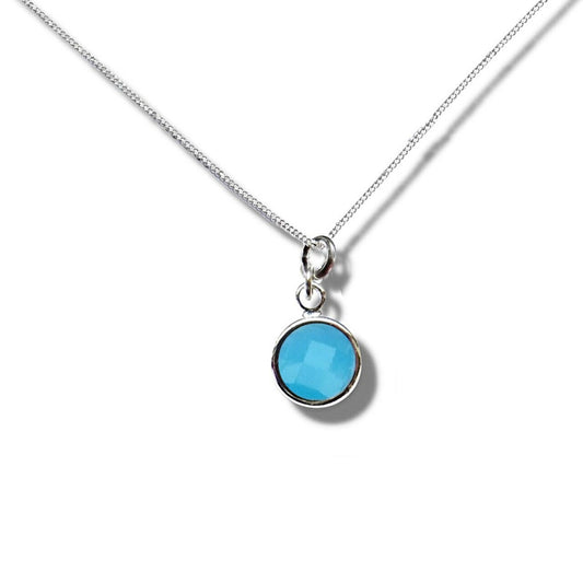 March Birthstone Necklace - light blue