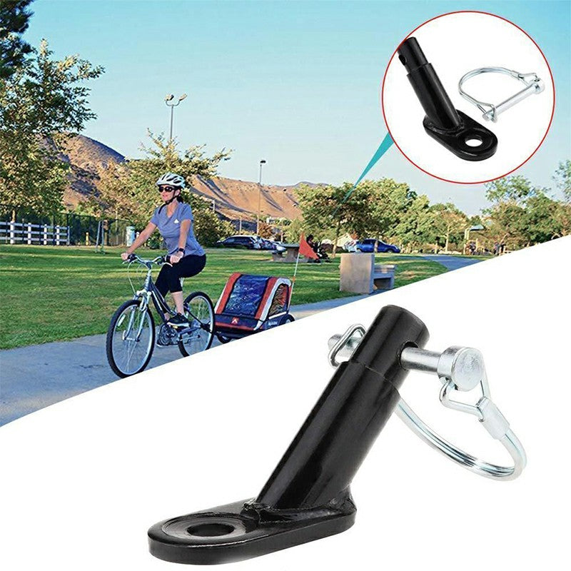 Bicycle Trailer Connector Coupler Attachment Hitch Angled Elbow with Clasp