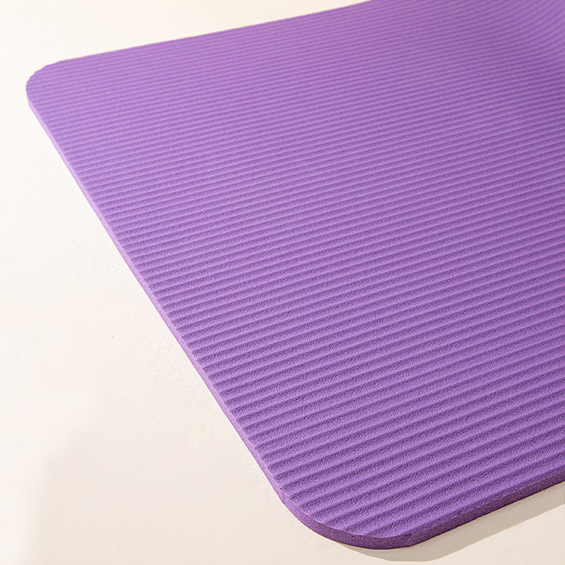 Yoga Mat 15mm Thick Gym Mats with Carrying Strap for Exercise Fitness Pilates - Purple Blue Grey Black