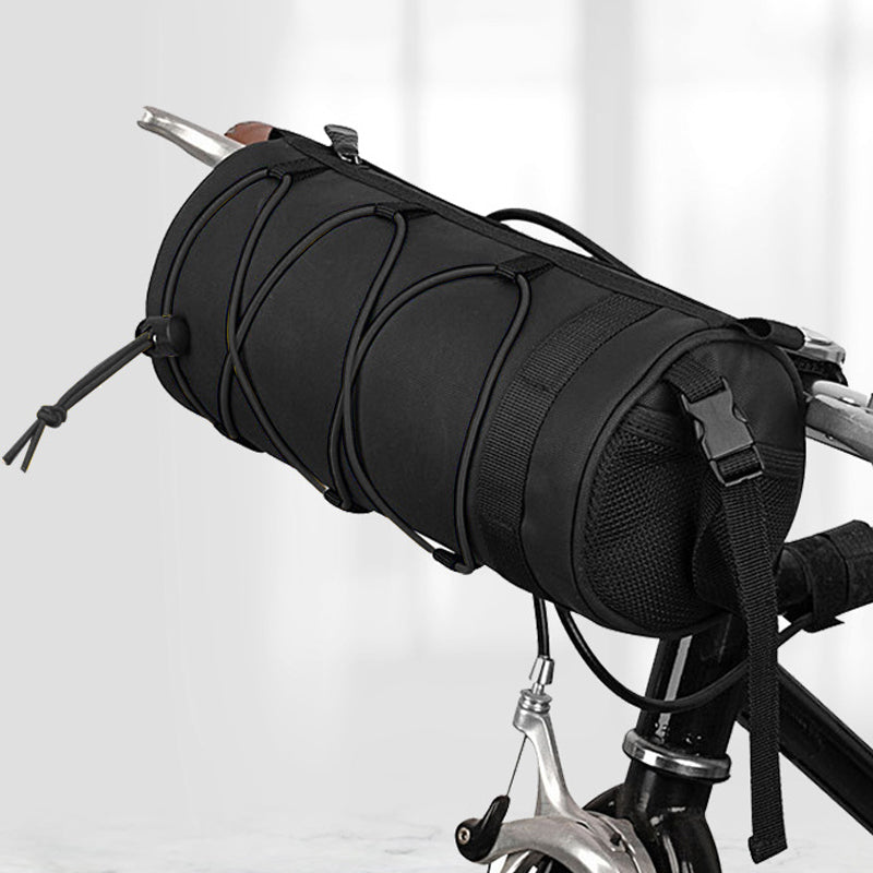 Bike Frame Bag Shoulder Bag Bicycle Handlebar Bag Mountain Bike Front Tube Pouch - Black Rope