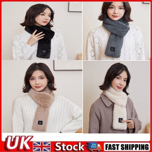 Smart Heated Scarf with 3 Heating Levels and USB Rechargeable Warm Winter Scarf