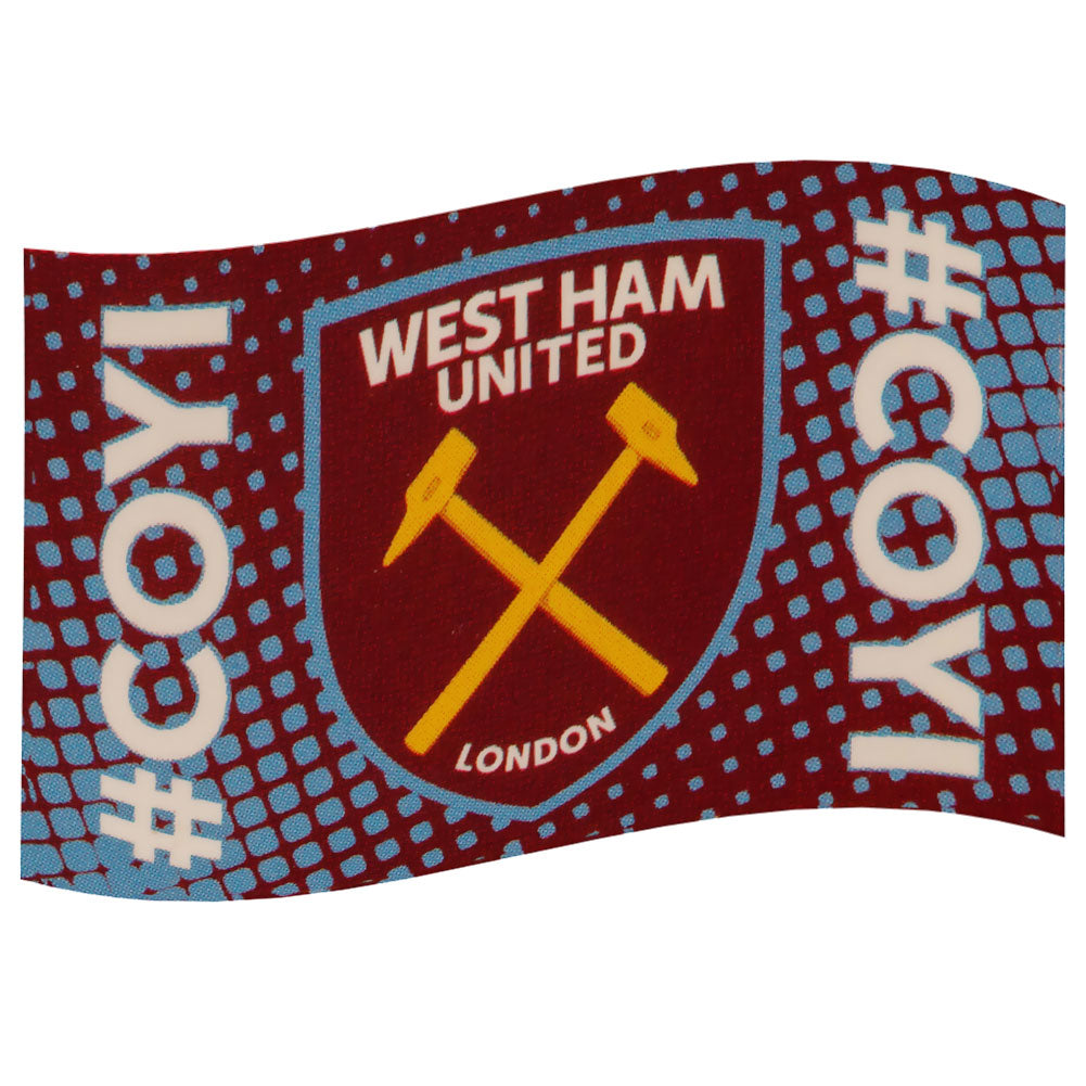 West Ham United FC Flag COYI 5ft x 3ft With Metal Eyelets Official Merchandise