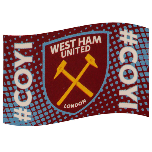 West Ham United FC Flag COYI 5ft x 3ft With Metal Eyelets Official Merchandise