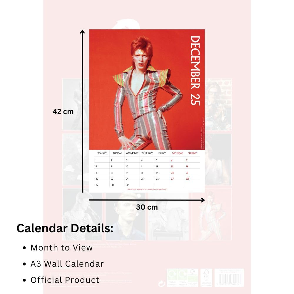 David Bowie A3 Calendar 2025