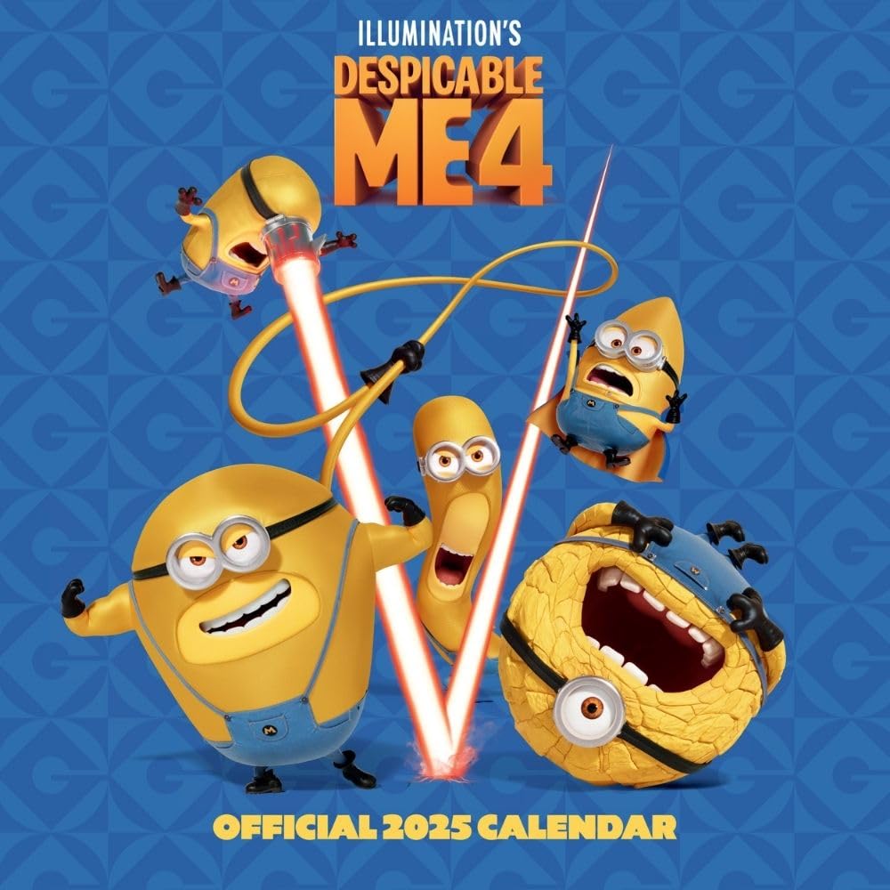 Despicable Me 4 The Movie Square Calendar 2025