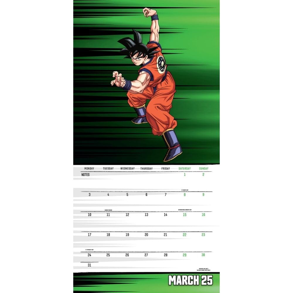 Dragon Ball Z Square Calendar 2025