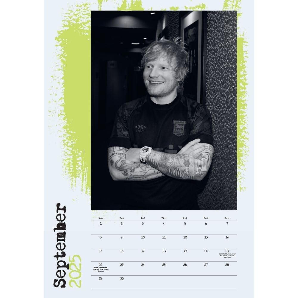 Ed Sheeran A3 Calendar 2025