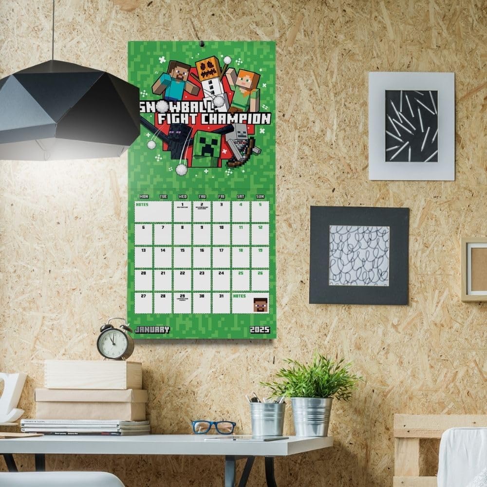 Minecraft Square Calendar 2025