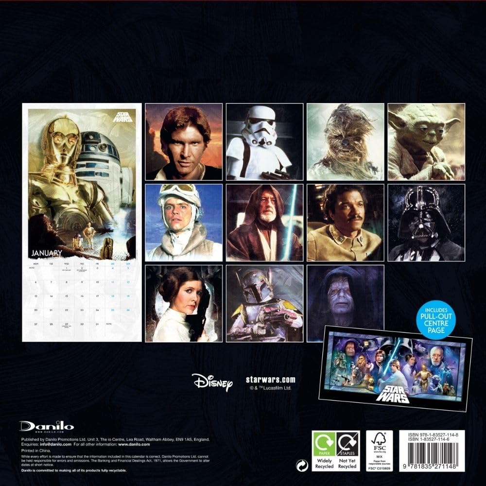 Star Wars Classic Square Calendar 2025