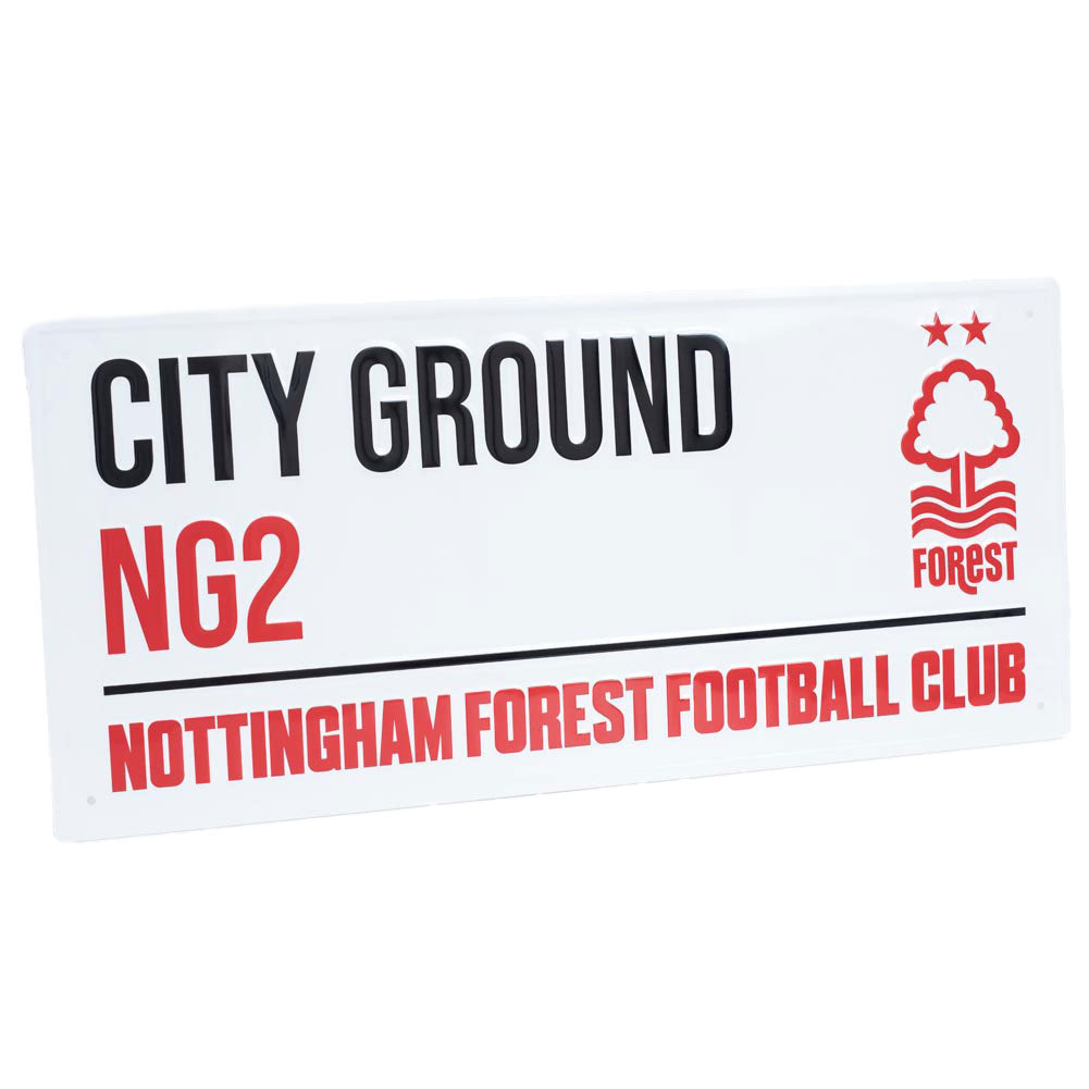 Nottingham Forest FC White Street Sign