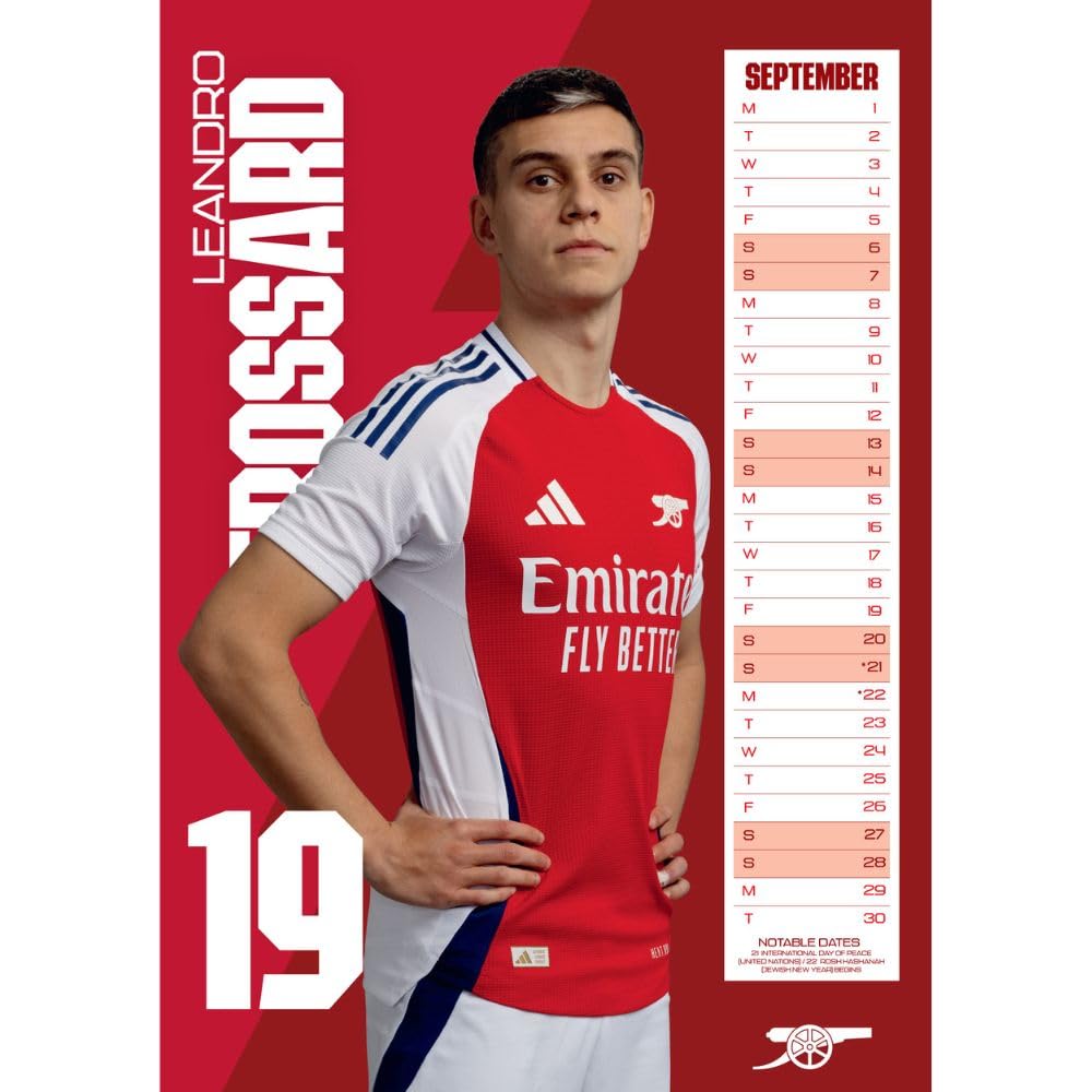 Arsenal FC A3 Calendar