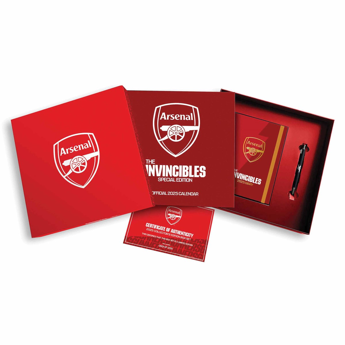 Arsenal FC Calendar & Diary Musical Gift Box 2025