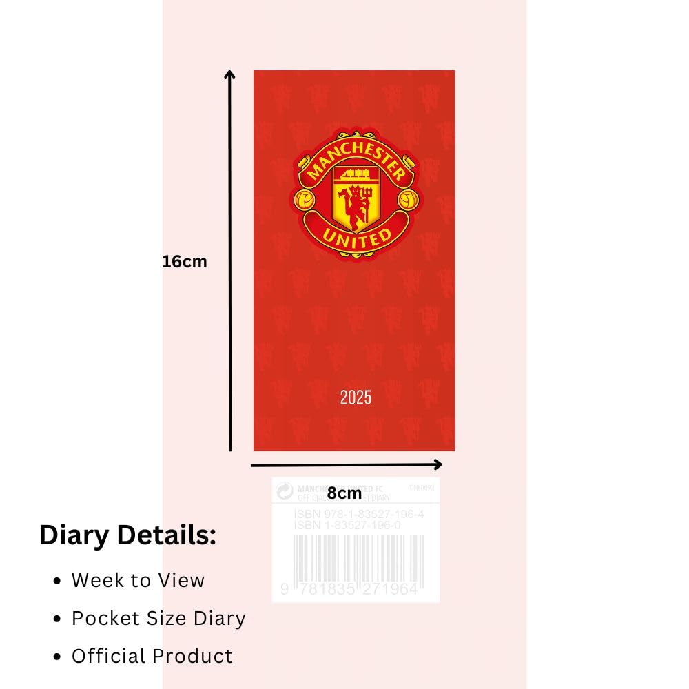 Manchester United FC Slim Diary 2025