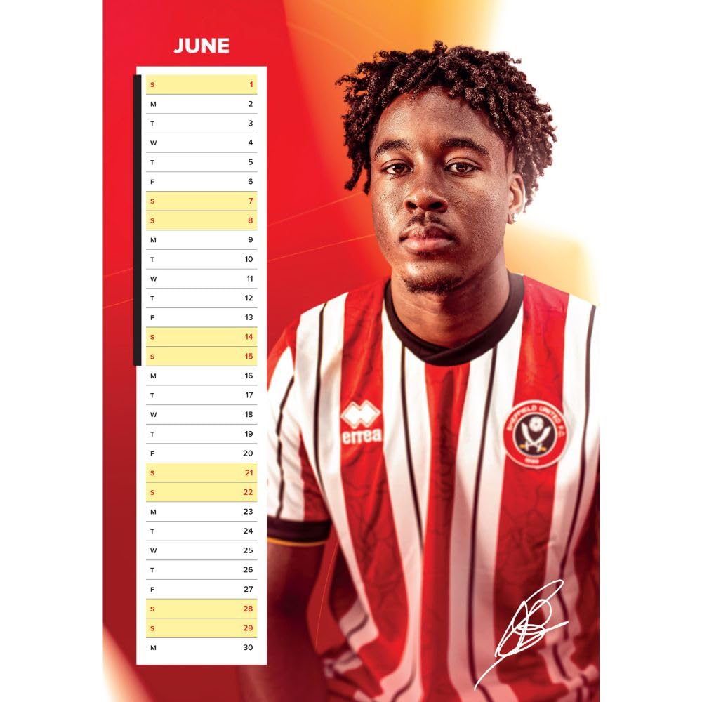 Sheffield United FC A3 Calendar 2025