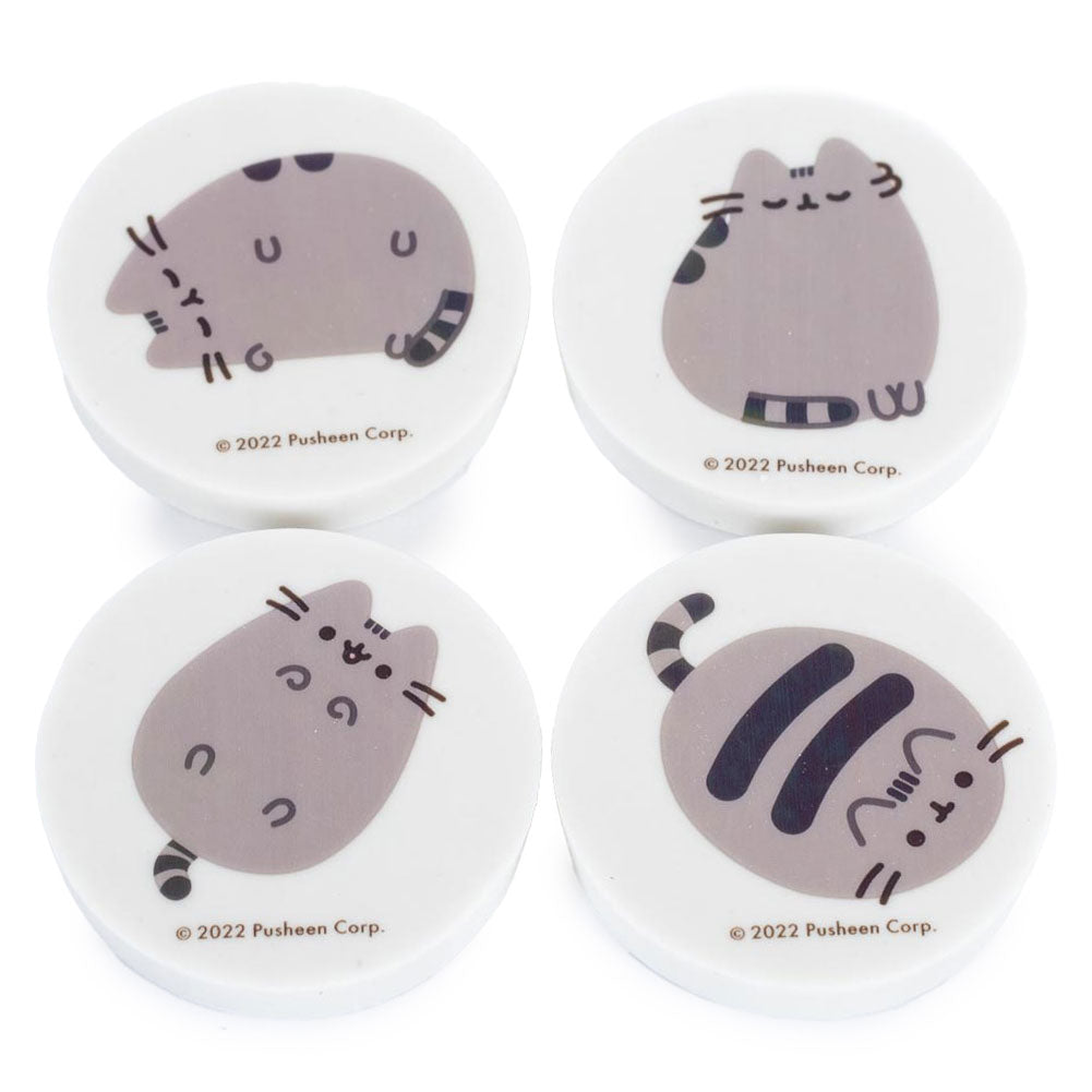 Pusheen 4pk Eraser Set