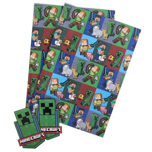 Minecraft Characters Gift Wrap