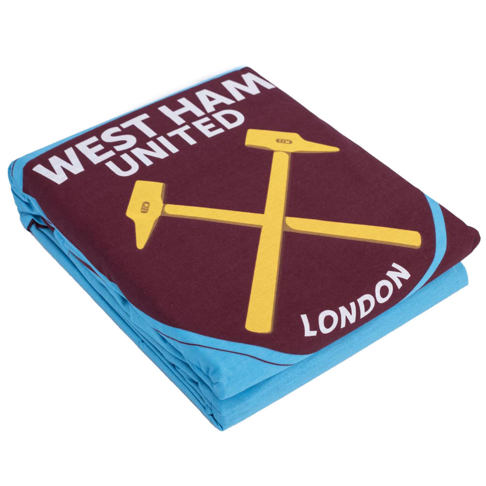 West Ham United FC Colour Split King Duvet Set