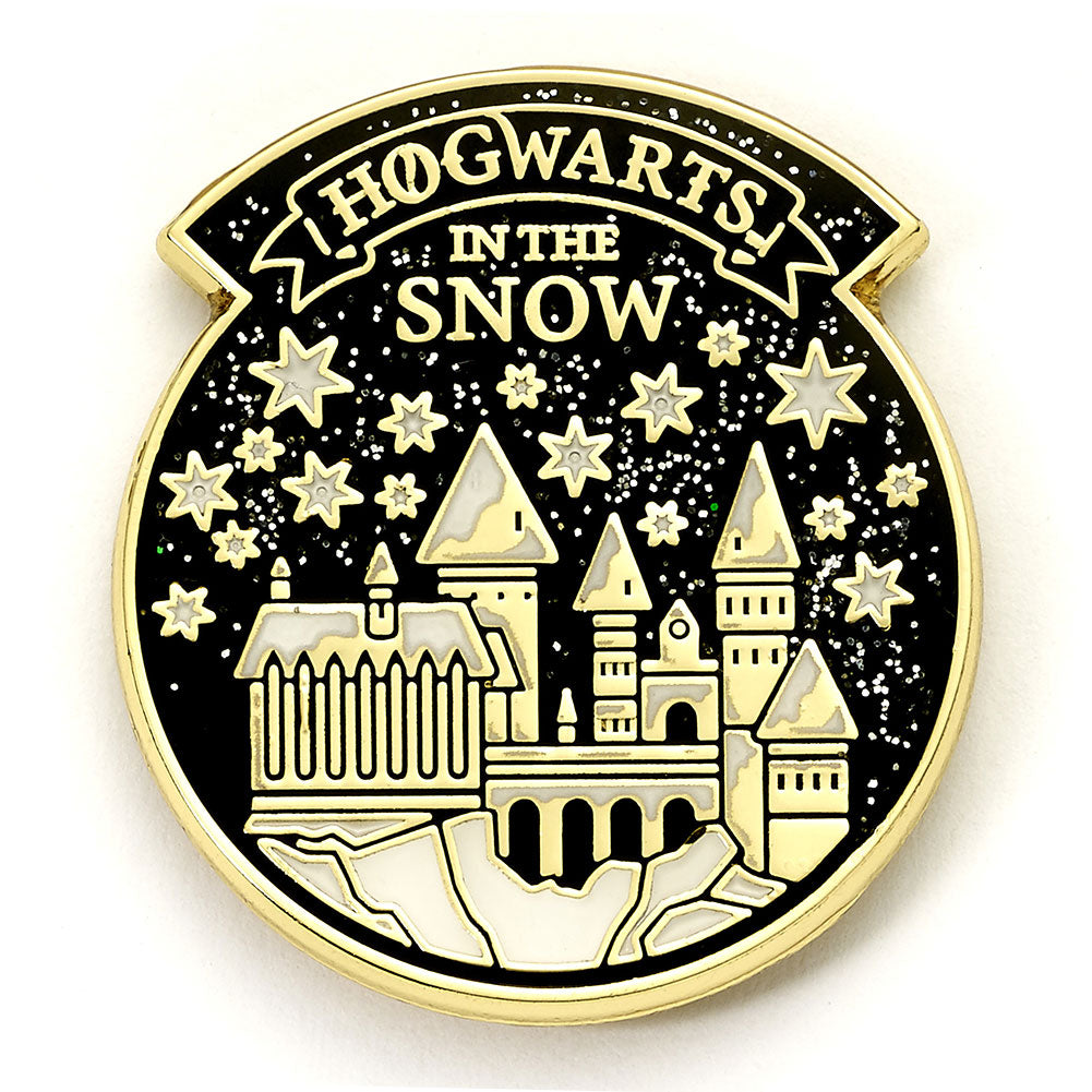 Harry Potter Hogwarts Winter Greetings Card with Badge