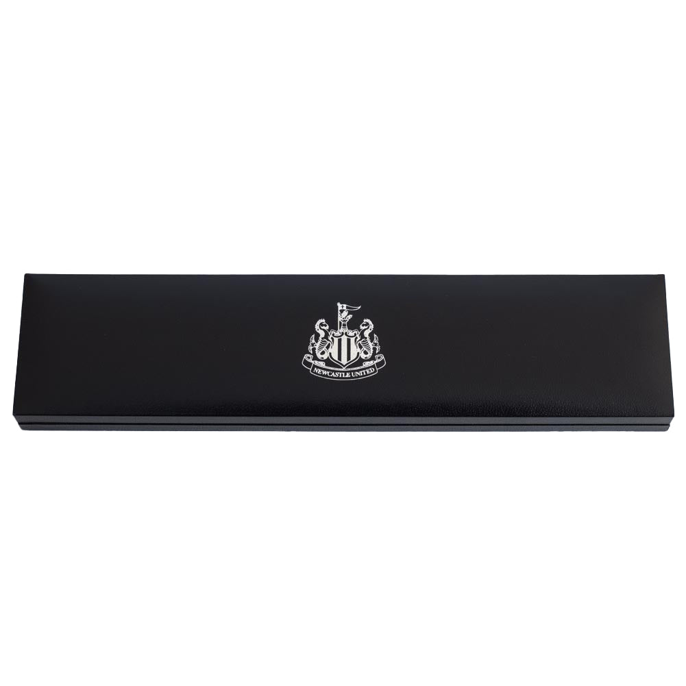 Newcastle United FC Black IP Leather Bracelet